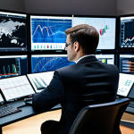 A focused adult professional, male or female, seated at a sleek modern desk. Dressed in a professional business suit, fully clothed, modest clothing, appropriate attire. Surrounded by multiple holographic displays showing complex data visualizations, charts, and strategic game board layouts, symbolizing metagame analysis and resource optimization. The setting is a high-tech control room or advanced home office. The professional is intently analyzing the data, a stylus in hand, deep in thought, embodying intellectual engagement and strategic depth. Perfect anatomy, correct proportions, natural pose, well-formed hands, proper finger count, natural body proportions. Professional photography, high-resolution, sharp focus, vibrant yet professional color palette. safe for work, appropriate content, fully clothed, professional.