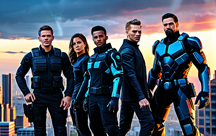 Strategic Squad Composition**
A tactical display showcasing a diverse team of fully clothed Nikke characters, appropriate attire, posed dynamically against a futuristic cityscape backdrop at dusk. Each character should embody a distinct role (Attacker, Support, Defender). UI elements subtly overlayed to represent equipment stats and elemental affinities. Perfect anatomy, correct proportions, safe for work, appropriate content, family-friendly. Emphasis on clean lines, vibrant colors, and a professional, polished aesthetic.
**