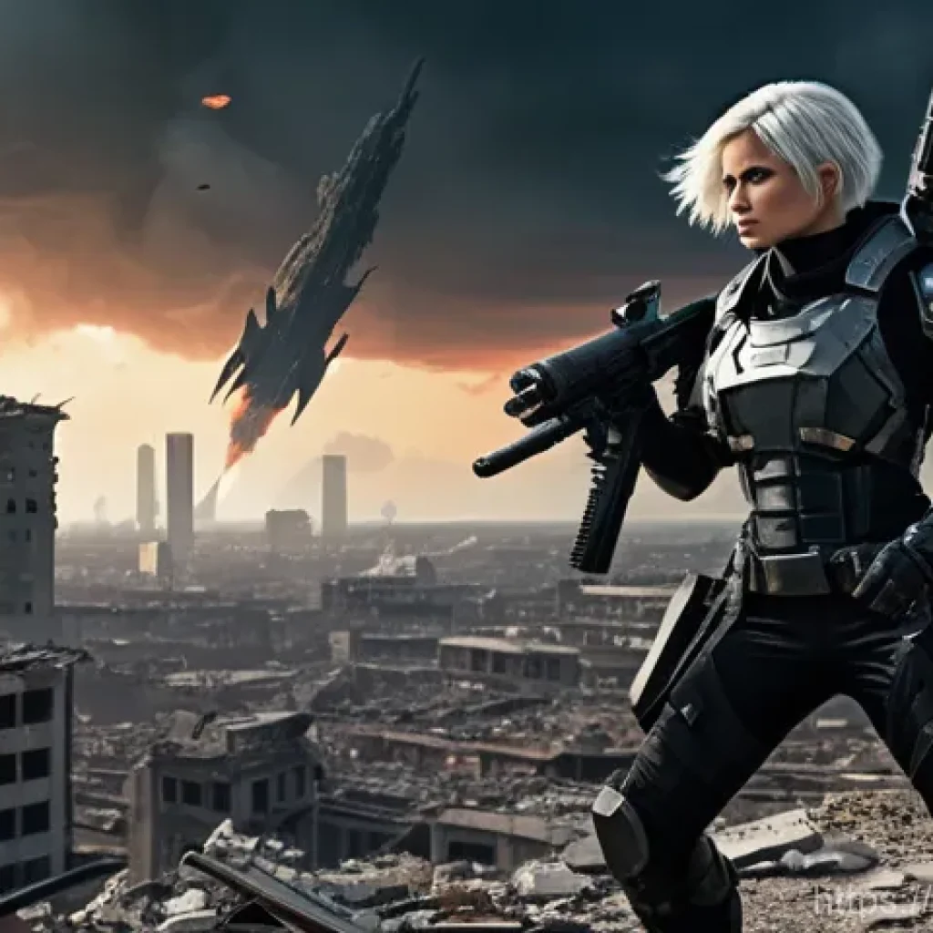 승리의여신 니케 모바일 이식 - **Post-Apocalyptic Battle Against Raptures:**
    "A squad of three distinct Nikke android combatant...