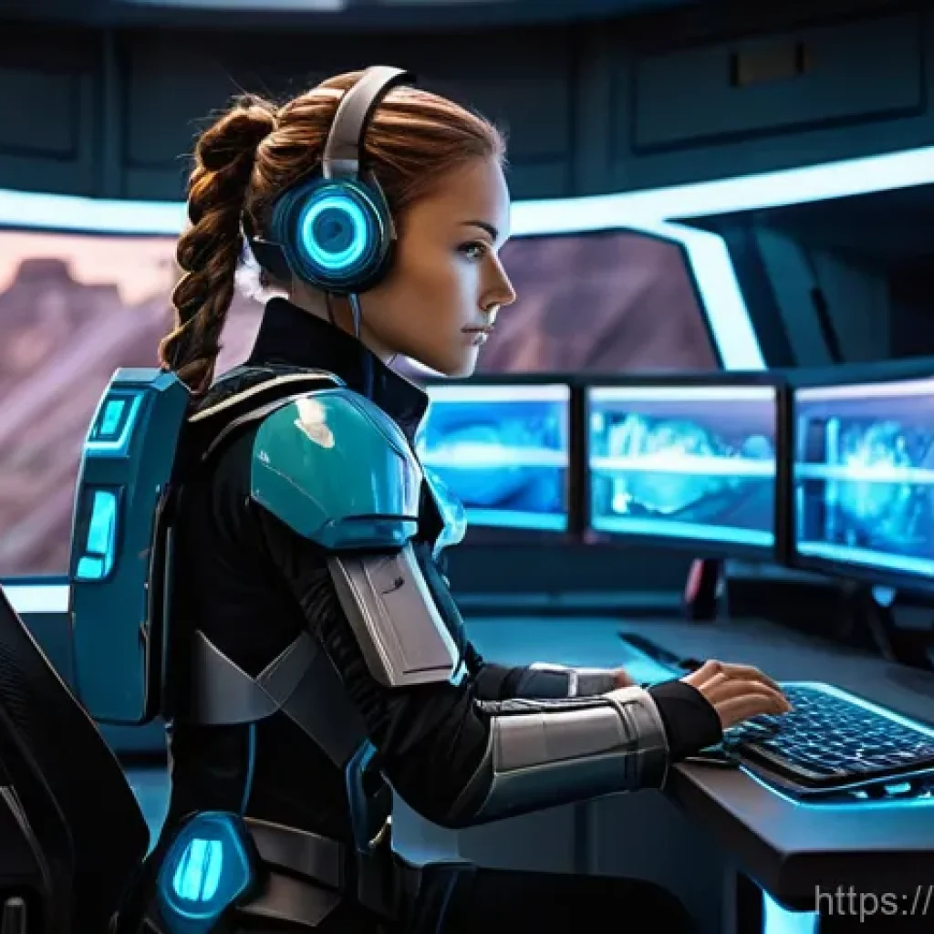 승리의여신 니케 자원 관리 팁 - **"Strategist Nikke in Outpost Command"**
    A vibrant, highly detailed anime illustration of a fem...