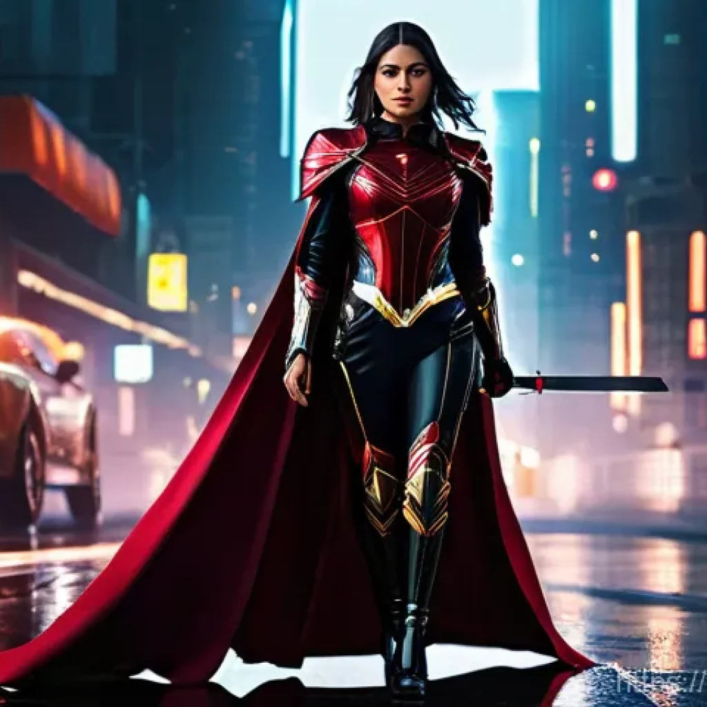 승리의여신 니케 최고의 치장 아이템 - **Prompt 1: "The Scarlet Valkyrie"**
"A full-body shot of a striking female character, reminisce...