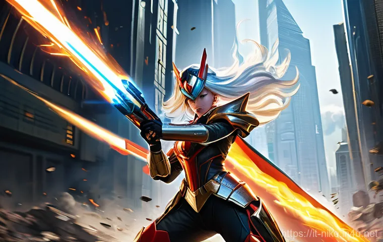 승리의여신 니케 전투 전략 강의 - Prompt 1: Elite NIKKE Squad in Full Burst Battle**