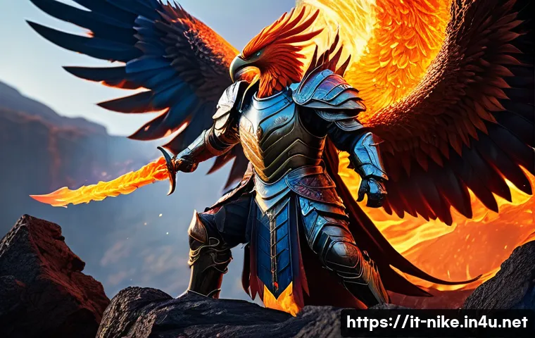 승리의여신 니케 보스전 공략 심화 - A fierce battle scene featuring a heroic warrior clad in intricately detailed armor, wielding a long...