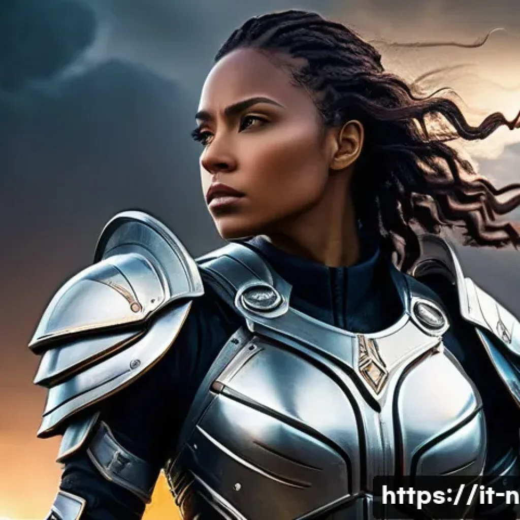 승리의여신 니케 인기 캐릭터 설문 조사 - A powerful female warrior named Nikè, depicted in futuristic and mythological armor blending sleek m...