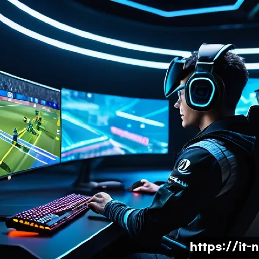 승리의여신 니케 글로벌 경쟁 이벤트 - A dynamic esports team strategy scene set in a modern gaming arena, showcasing a diverse group of pr...