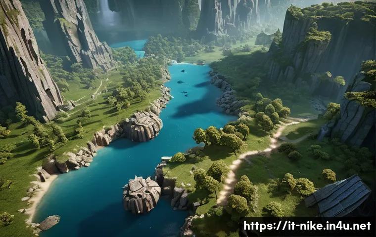 승리의여신 니케 새로운 맵 리뷰 - A richly detailed, immersive fantasy battle map showcasing multilayered terrain with hidden zones, d...