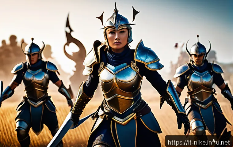 승리의여신 니케 최단 클리어 기록 - A dynamic and detailed battle scene from the game "Victory Goddess Nike," featuring a diverse team o...