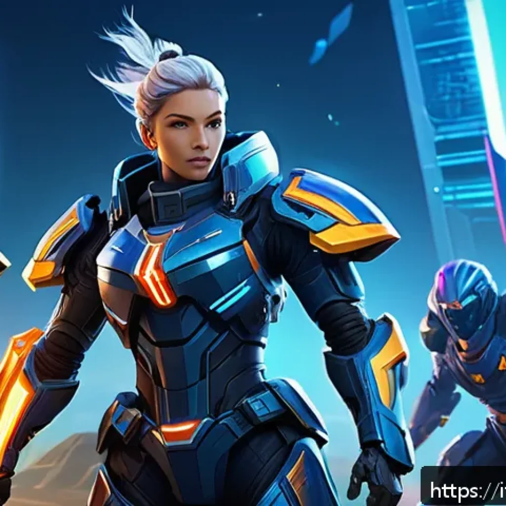 승리의여신 니케 팬데믹 중 활동 기록 - A vibrant and dynamic scene of a futuristic mobile game interface showcasing a cooperative multiplay...