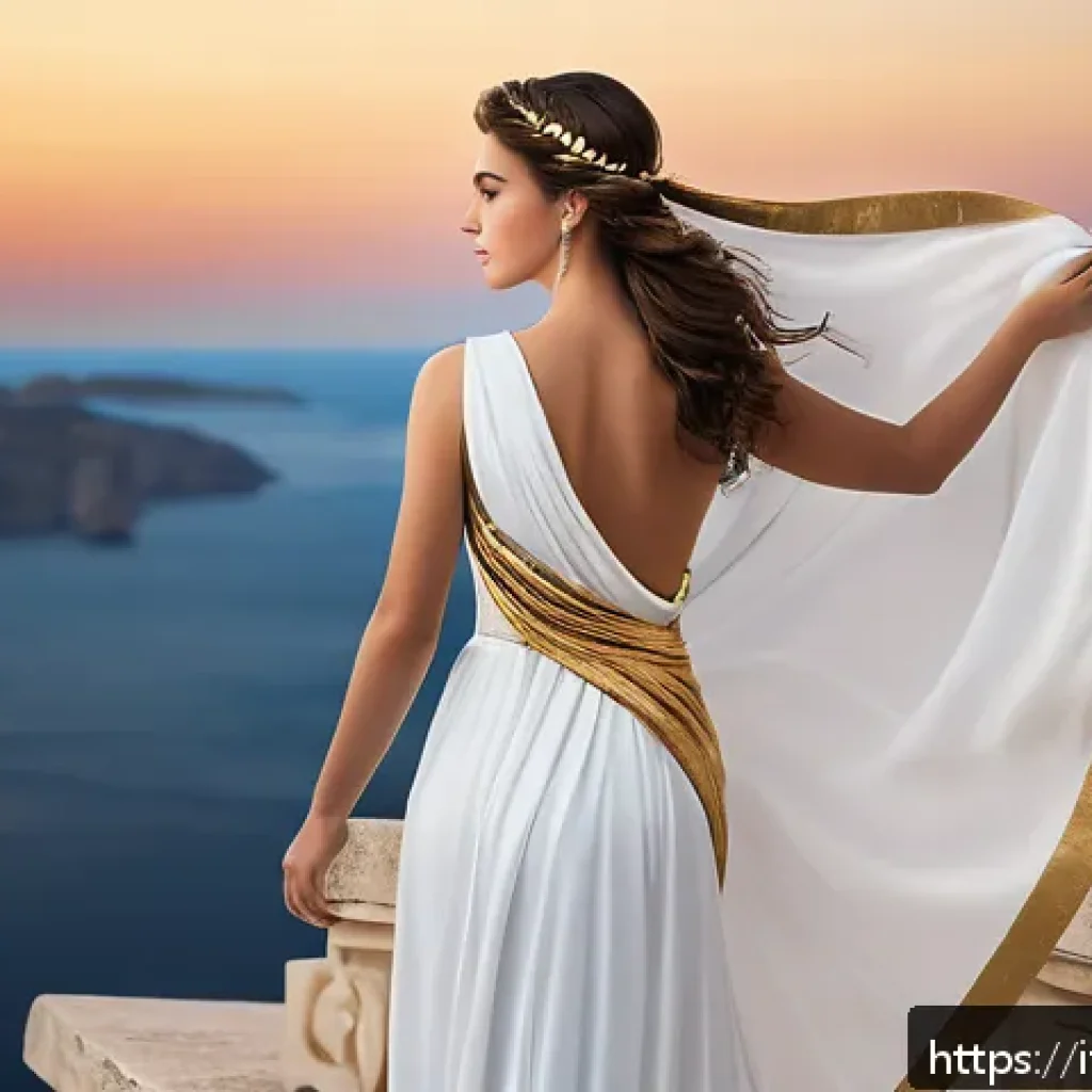 승리의여신 니케 소셜 미디어 홍보 - A confident young woman embodying the spirit of the Victory Goddess Nike, dressed in a modern, elega...