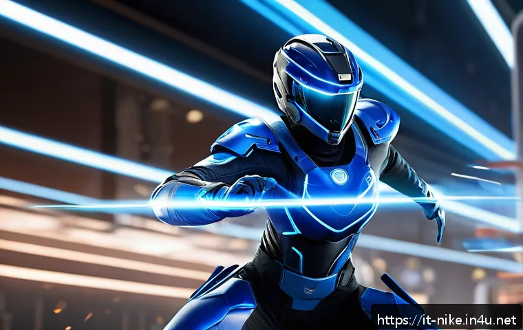 승리의여신 니케 스킬 세팅 저장법 - A dynamic and detailed digital illustration of a tactical video game character named Nike in mid-act...