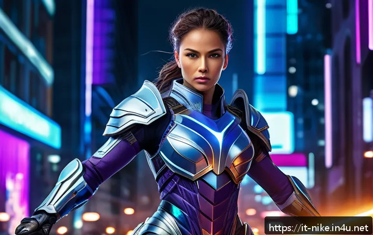 승리의여신 니케 팬아트 공모전 - A dynamic female warrior character from Goddess of Victory: Nikke, depicted in stylish futuristic ar...