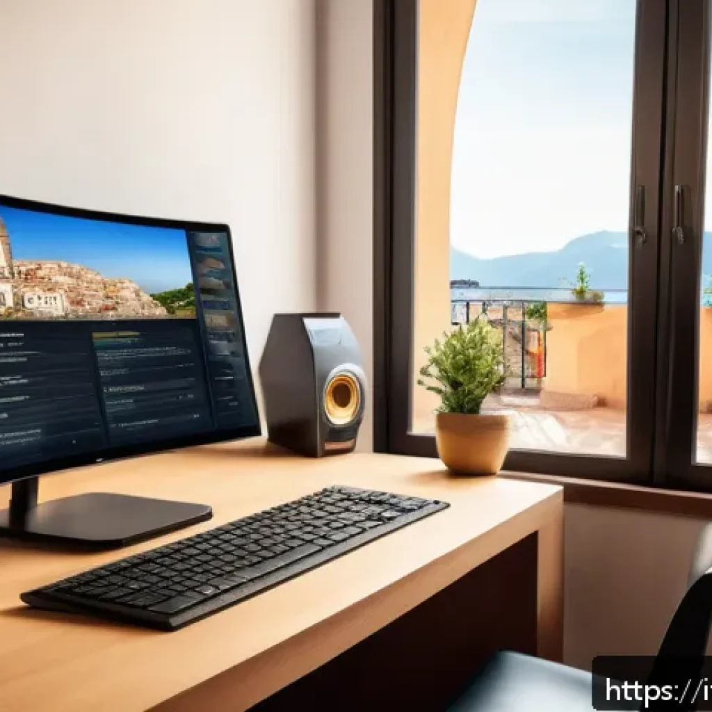 승리의여신 니케 데일리 미션 루틴 - A dynamic gaming setup scene featuring a young adult Italian player in a cozy, modern living room wi...