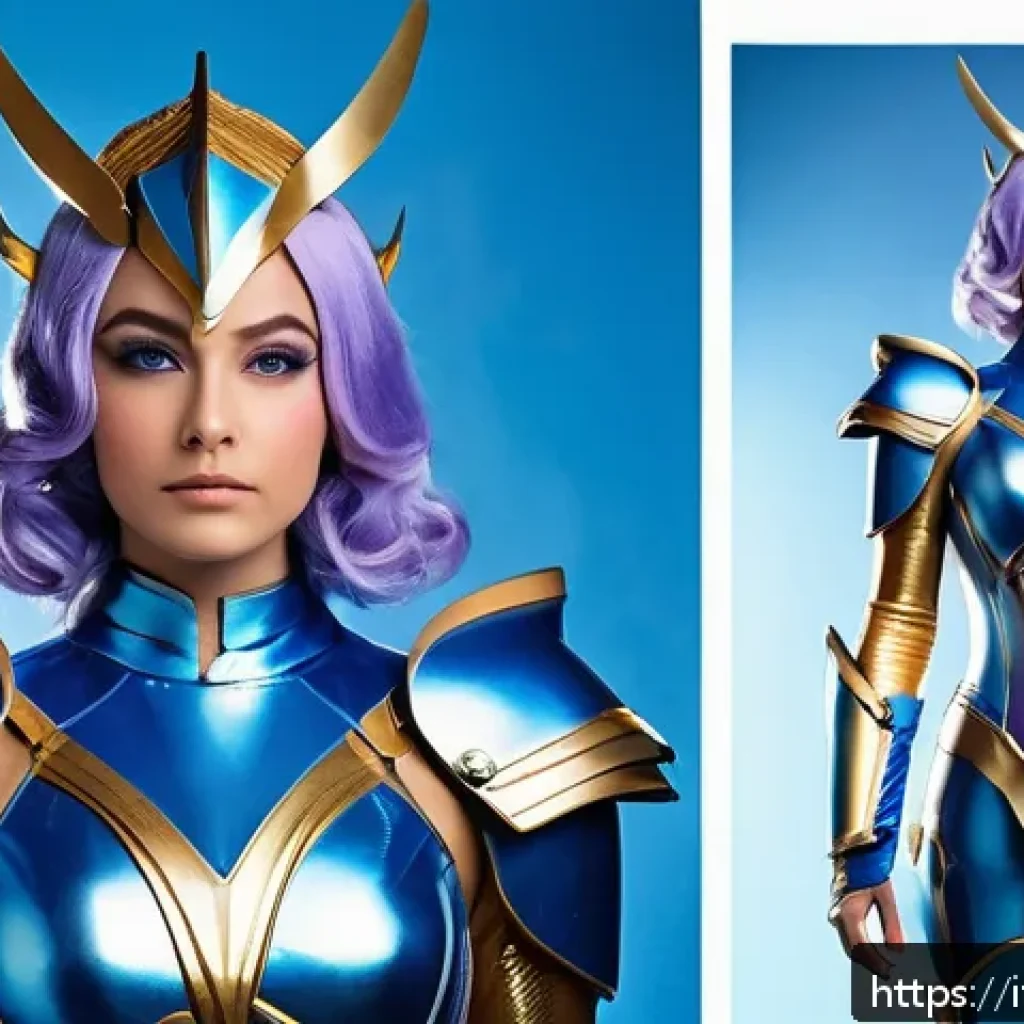승리의여신 니케 코스프레 추천 의상 - A highly detailed cosplay portrait of Nikke, the Victory Goddess, featuring a futuristic, shiny viny...