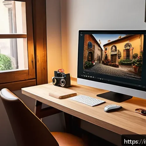 Home 17 승리의여신 니케 유료 아이템 환불 규정 - A modern, cozy gaming setup in an Italian home, featuring a sleek PC and smartphone displaying the G...